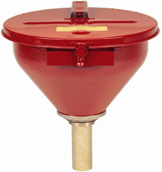 CON0173, STEEL SAFETY DRUM FUNNEL, 10.75" X 10", RED, 1/CS